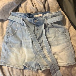 High rise jean shorts